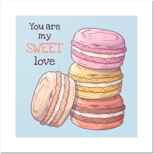 Macaroons sweet love Posters and Art